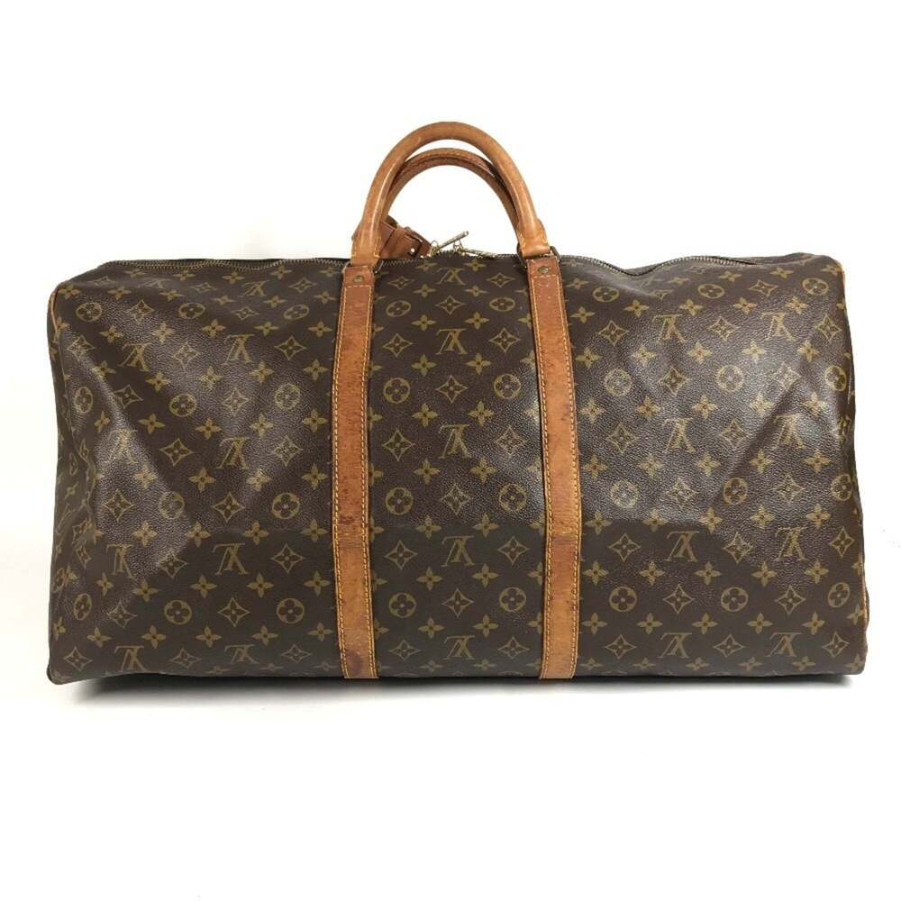 LOUIS VUITTON Brown Monogram Canvas Keepall 60 Boston Bag - Picture 2 of 16
